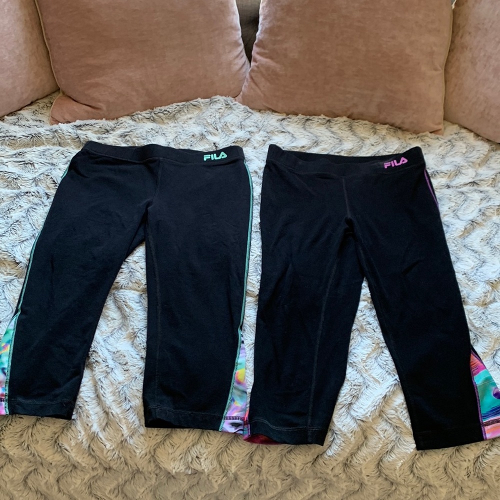 FILA Sport set of 2 capri, workout leggings, size extra small.